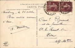 Catedral de la POSTAL de la VENDIMIA de Estrasburgo el reloj astronómico