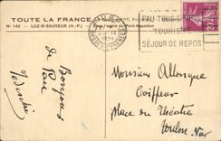 VINTAGE POSTCARD Holy Luz Saver Under the arch of the Napoleon Bridge