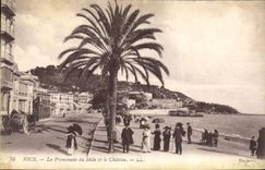 CPA Nice La Promenade du Midi et le Chateau
