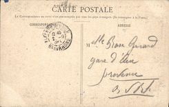 POSTAL Vuc pesado de la VENDIMIA de la estación de Supericure del funicular de Jer grande