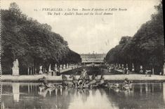 POSTAL Versalles de la VENDIMIA el lavabo del parque de Apolo y del callejón real