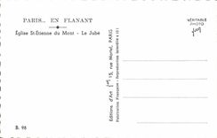 MODERN CARD Paris Church St Etienne of the Mount the jube