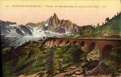VINTAGE POSTCARD Chamonix Mont Blanc Hotel Of Montenvers and switches Thickly
