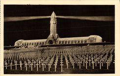 VINTAGE POSTCARD Oussaire and Phare of Douaumont Militaria