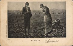 VINTAGE POSTCARD the Angelus Millet