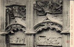 Catedral de la POSTAL de la VENDIMIA de la continuación del ataque frontal de Bourges de las dos voluntades