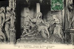 CPA Cathedrale de Chartres Pourtour du Choeur Marie contemple Jesus Mort 