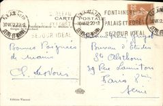VINTAGE POSTCARD Drill of Fontainebleau Rocks and throats of Franchard