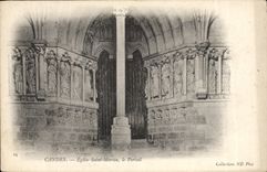 VINTAGE POSTCARD Candes Church Martin Saint the Gate
