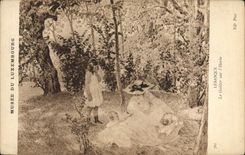 CPA Lebasque Le Gouter sur L'Herbe Paris Musee du Luxembourg