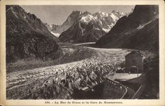 CPA La Mer de Glace et la Gare de Montenvers