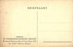 CPA Vrouw In Noord Hollandsche Dracht Rembrandt