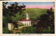 VINTAGE POSTCARD Notre Dame de Laghet the Monastery