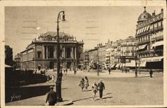 CPA Montpellier Place de la Comedie Le theatre