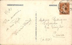 VINTAGE POSTCARD Lake Of Le Bourget Tunnel of Innocent Saint and Rock of Brison