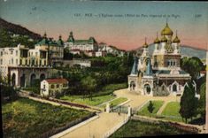 CPA Nice L'Eglise Russe L'Hotel du Parc Imperial et le Right Russie Russia