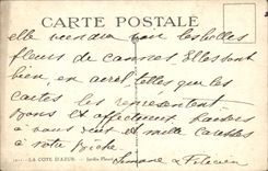 VINTAGE POSTCARD Dimension of Azure the garden flowered Flowers