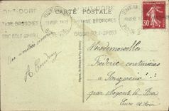 Castillo pintoresco de Auvergne de la POSTAL de la VENDIMIA de cuerdas