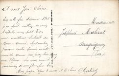 VINTAGE POSTCARD Happy New Year Flowers Horseshoe