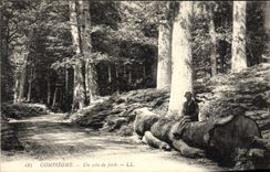 POSTAL Compiegne de la VENDIMIA una esquina del taladro