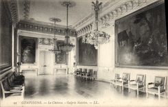 POSTAL Compiegne de la VENDIMIA la galería de Natoire del castillo