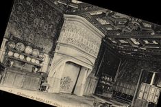 VINTAGE POSTCARD Castle of Meillant dining room