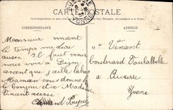 VINTAGE POSTCARD Dijon Public garden of the place Darcy Tower water