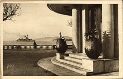 CPA Saint Raphael L'escadre en rade Bateaux 