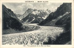 VINTAGE POSTCARD Chamonix Mont Blanc View of the sea of ice