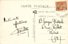 VINTAGE POSTCARD Chamonix Mont Blanc View of the sea of ice