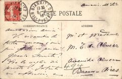 CPA Biarritz Le Rocher de la Vierge et la Passerelle