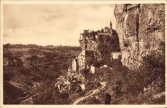 VINTAGE POSTCARD Rocamadour View with raising