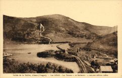 VINTAGE POSTCARD Valley of Dollet Lake Alfeld Lake Sewen