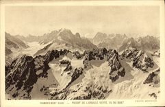 CPA Chamonix Mont Blanc Massif De L'Aiguille verte Vu du Buet