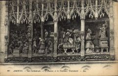 CPA Amiens La Cathedrale L'ancien et le nouveau Testament