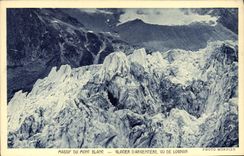 VINTAGE POSTCARD Massive Of Mont Blanc Dargentiere Glacier Seen De Lognan
