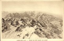 CPA Chamonix Massif du Mont Mont Blanc Vu du Buet