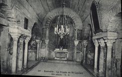 POSTAL Grenoble de la VENDIMIA la cripta de St Laurent