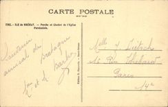 CPA Ile De Brehat Porche et clocher de l'eglise paroissiale