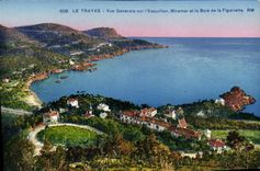 VINTAGE POSTCARD Trayas View on Esquillon Miramar and bay of Figairette