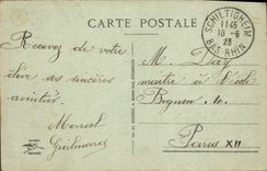 La POSTAL Estrasburgo de la VENDIMIA coloca la biblioteca de la república de la universidad