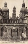 VINTAGE POSTCARD Lyon Town hall Interior Court