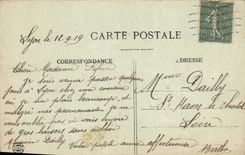 CPA Lyon Hotel De Ville La Cour Interieure