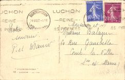 VINTAGE POSTCARD Luchon Lake