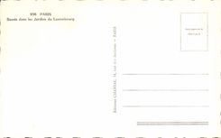 CPM Paris Bassin Dans Les Jardins Du Luxembourg