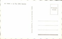 MODERN CARD Paris the Tower Eiffel Illuminee