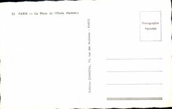 CPM Paris La Place De I'Etoile Illuminee