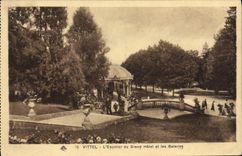VINTAGE POSTCARD Vittel the Staircase Of the Large Hotel And Galleries