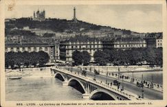 CPA Lyon Le Coteau De Fourviere Et Le Pont Wilson