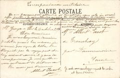 POSTAL Chenonceaux de la VENDIMIA el ataque frontal del este del castillo